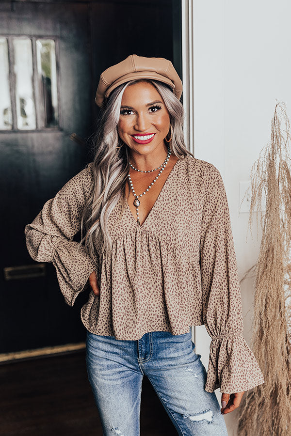 Living In Style Leopard Babydoll Top Image - 2