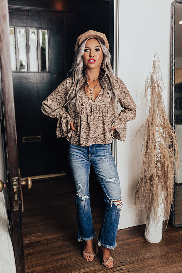 Living In Style Leopard Babydoll Top Image - 1