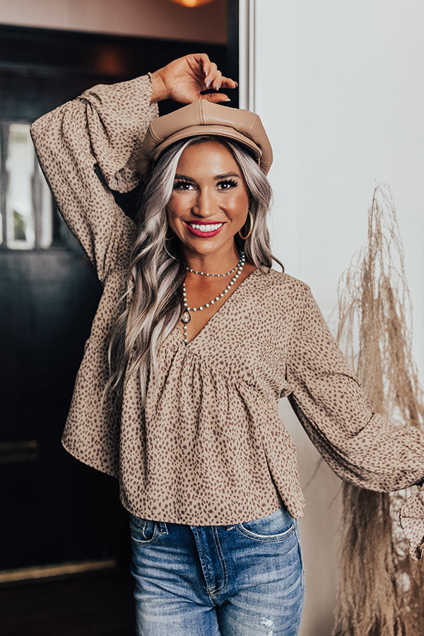 Living In Style Leopard Babydoll Top Image - 4