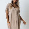 Apple Trail Shift Dress In Warm Taupe Image - 1