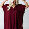 Apple Trail Shift Dress In Wine Curves Image - 1