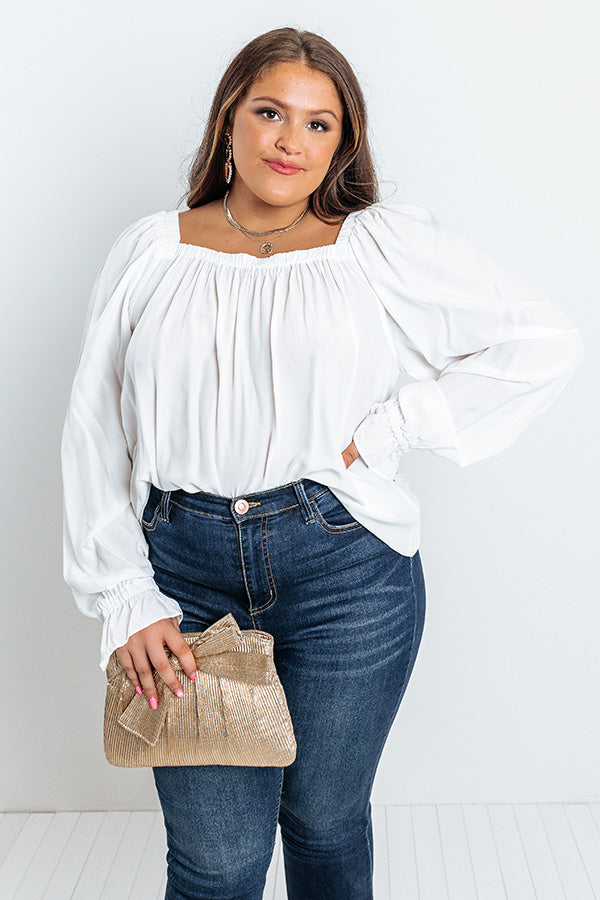 Signature Move Shift Top In White Curves