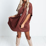 Apple Trail Shift Dress In Dusty Merlot Image - 1