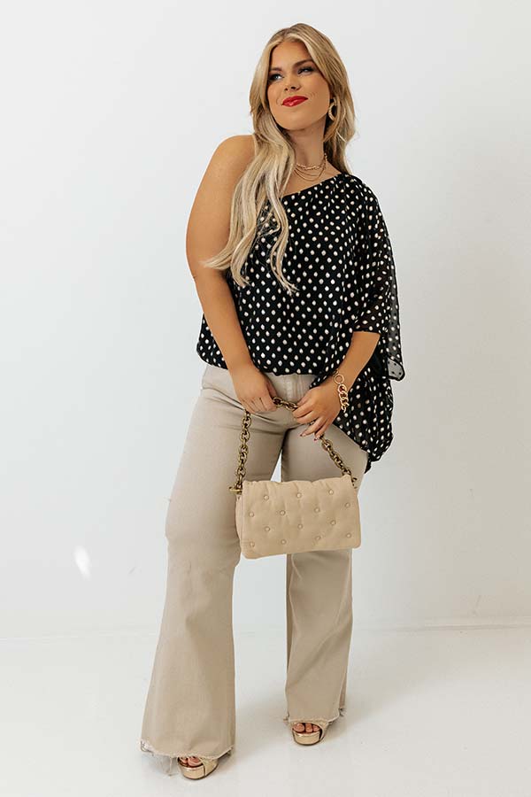 Ready To Wine Down Polka Dot Top Curves Image - 4