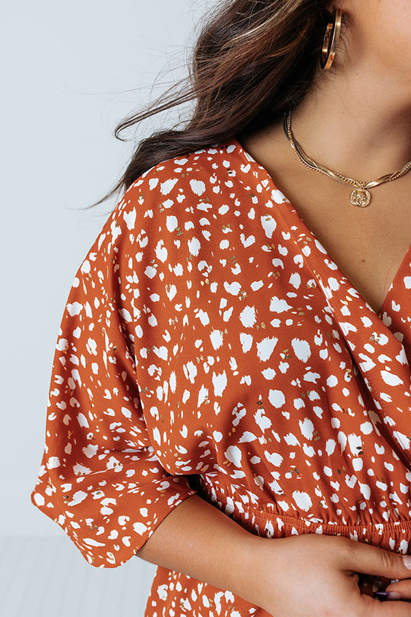 Total Flirt Leopard Top in Rust Curves Image - 5