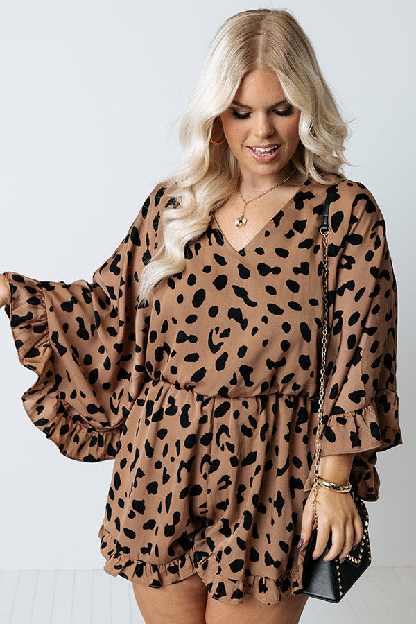 Extra Fabulous Leopard Romper Curves Image - 3