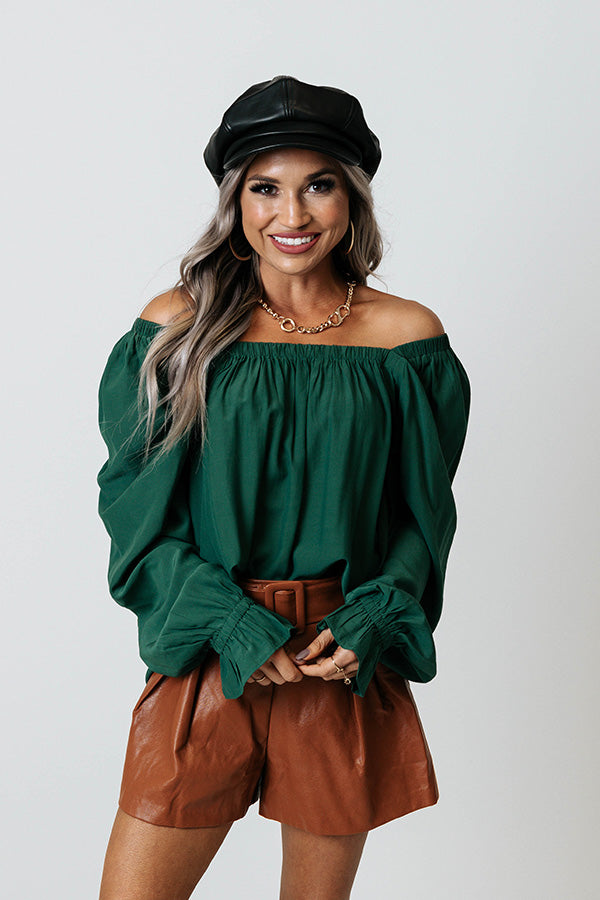 Signature Move Shift Top In Hunter Green Image - 1