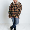 Pouring Cider Flannel Top In Camel Curves Image - 1