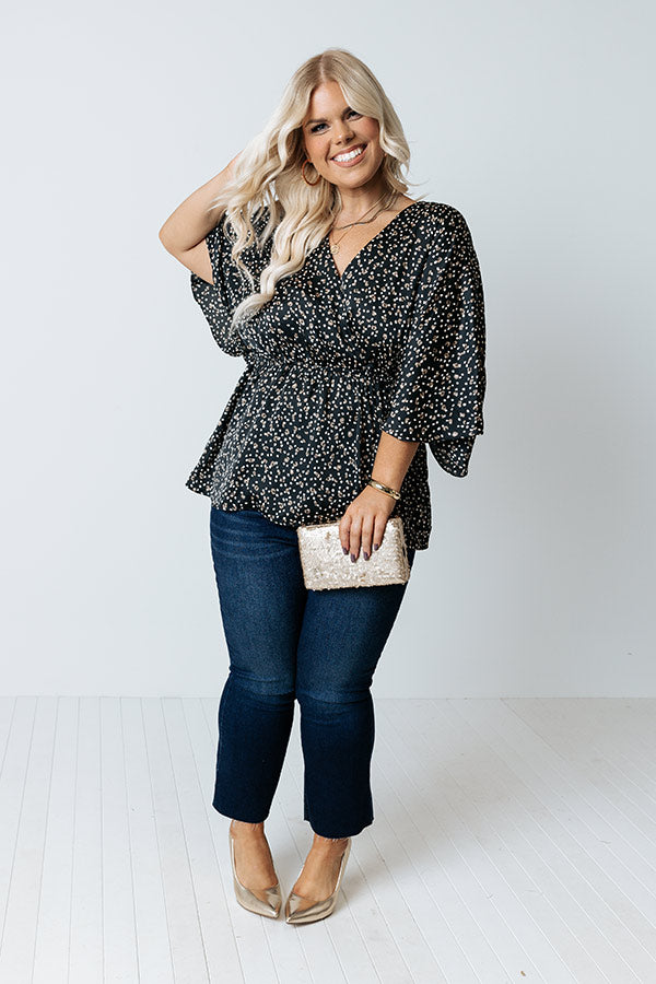 Total Flirt Polka Dot Top in Black Curves Image - 1