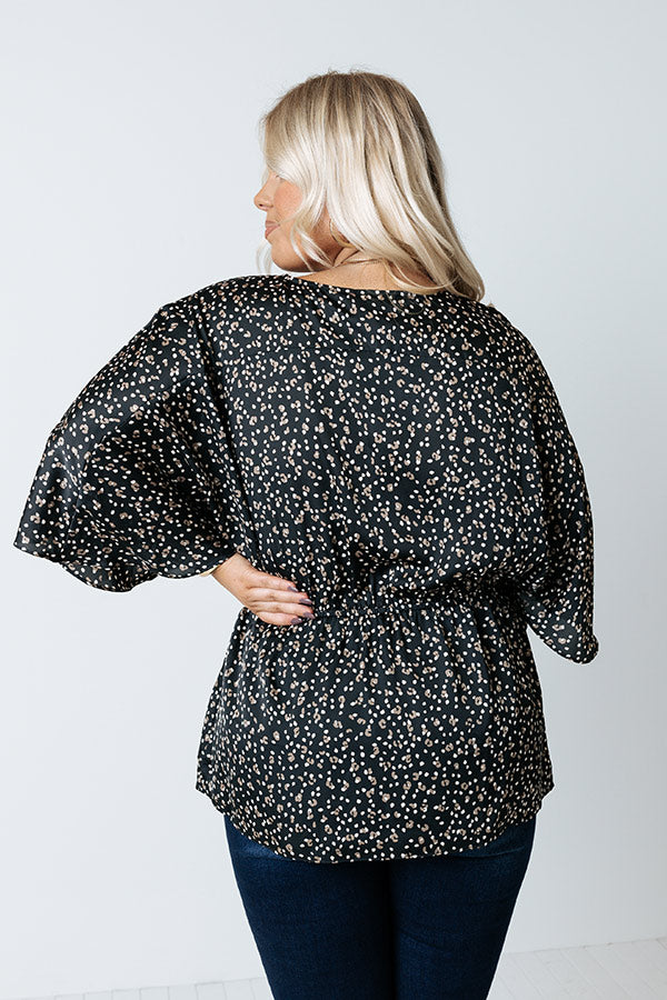 Total Flirt Polka Dot Top in Black Curves Image - 4