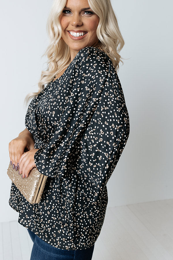 Total Flirt Polka Dot Top in Black Curves Image - 3