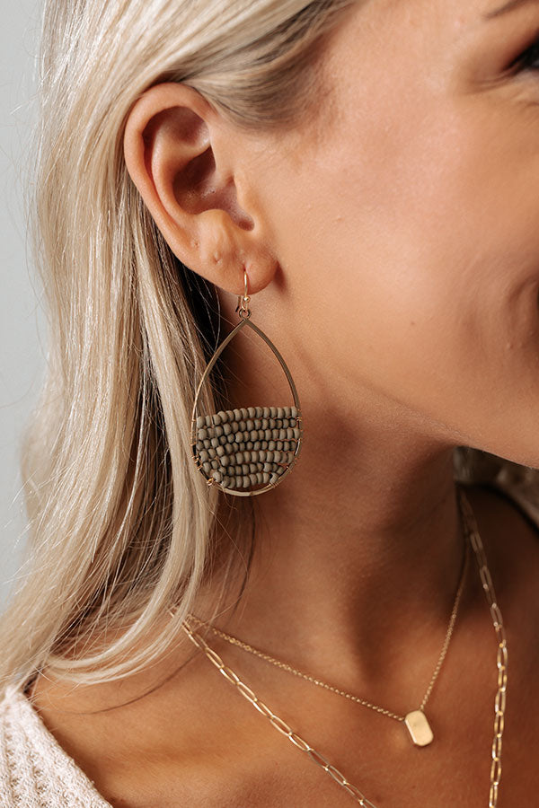 Autumn Court Earrings In Grey Image - 2