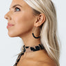 Genuine Love Hoop Earrings In Black Image - 1