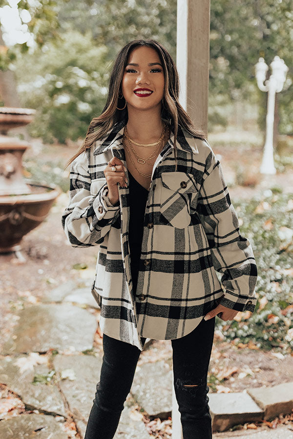 Mulled Cider Plaid Jacket In Black Image - 2