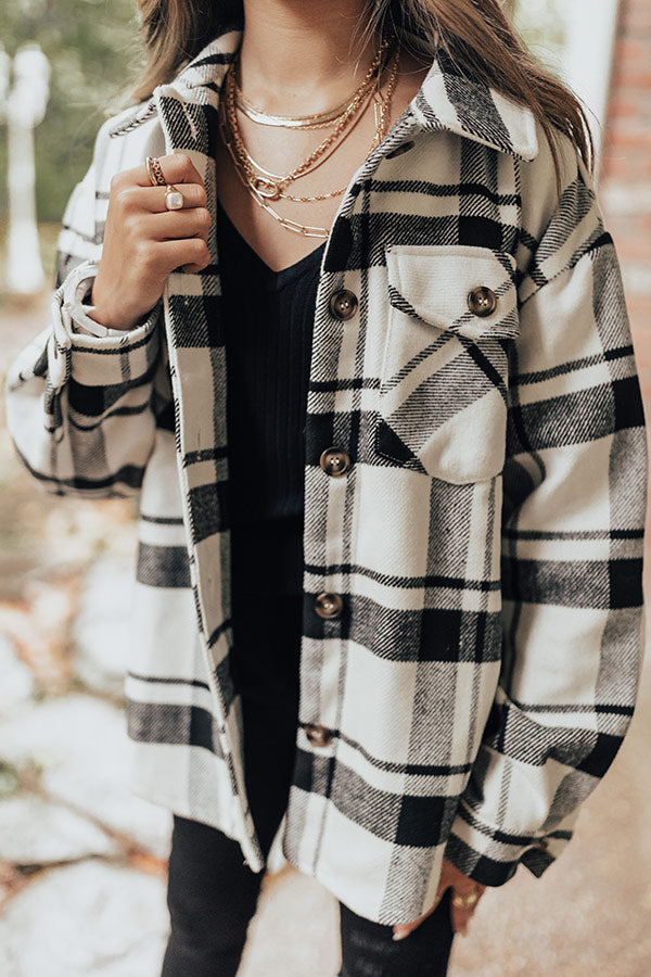 Mulled Cider Plaid Jacket In Black Image - 5