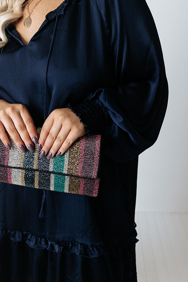 Mocktail Moment Shift Dress In Navy Curves Image - 5