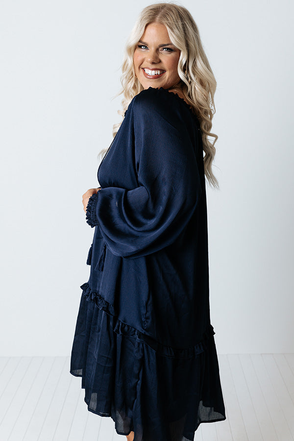 Mocktail Moment Shift Dress In Navy Curves Image - 4