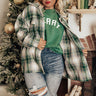 Together Again Plaid Jacket In Green Curves Image - 1