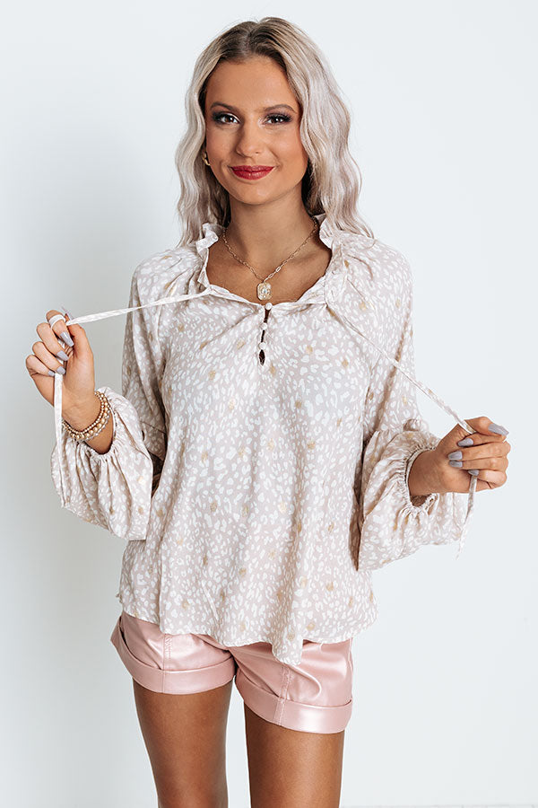 In The Now Leopard Top In Birch Image - 4