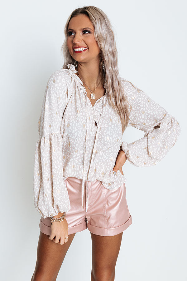 In The Now Leopard Top In Birch Image - 2