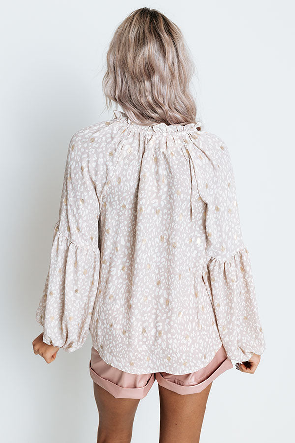 In The Now Leopard Top In Birch Image - 5