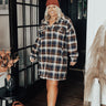 Central Park Perks Plaid Dress In Navy Curves Image - 1
