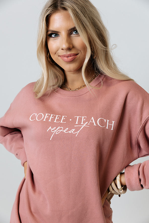 Coffee, Teach, Repeat Sweatshirt Image - 5