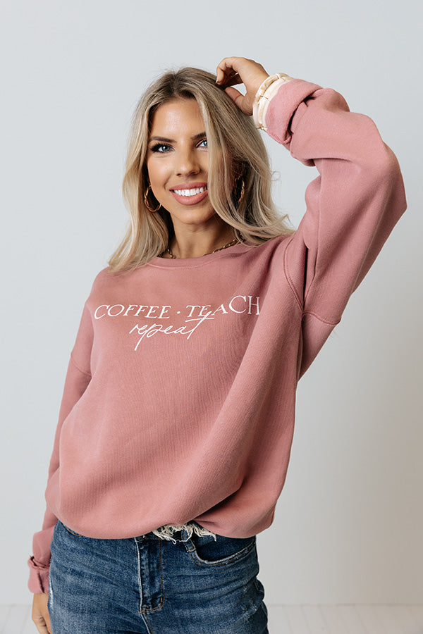 Coffee, Teach, Repeat Sweatshirt Image - 3
