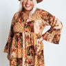 Caramel Spiced Kisses Babydoll Dress Curves Image - 1