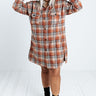 Central Park Perks Plaid Dress In Rust Curves Image - 1