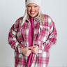 Together Again Plaid Jacket In Fuchsia Curves Image - 1