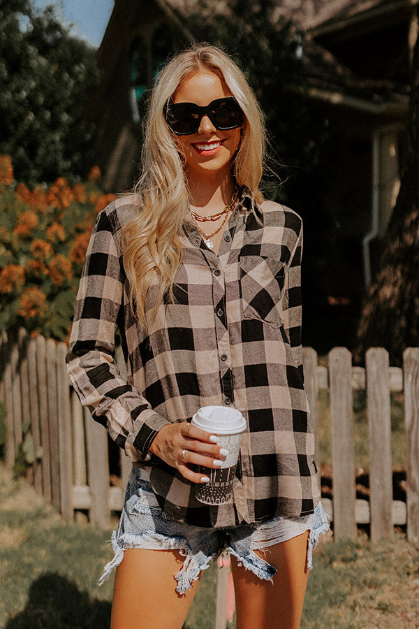 Cool Ambitions Plaid Button Up Image - 3