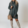 Country Cottage Knit Sweater Dress In Dark Grey Image - 1