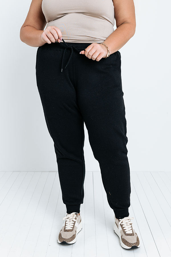 Count On You Joggers In Black Curves Image - 2