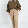 Count On You Joggers In Khaki Curves Image - 1