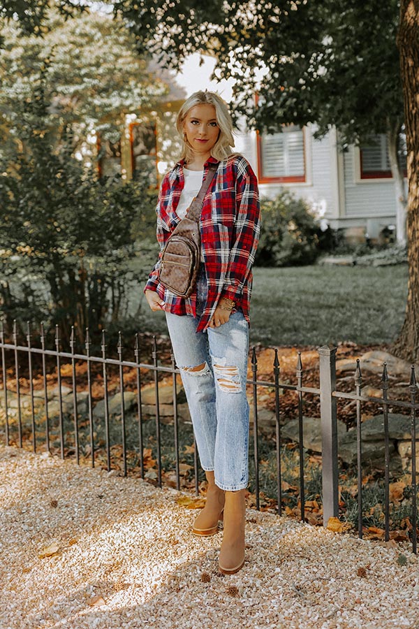 Trail Less Traveled Flannel In Red Image - 2