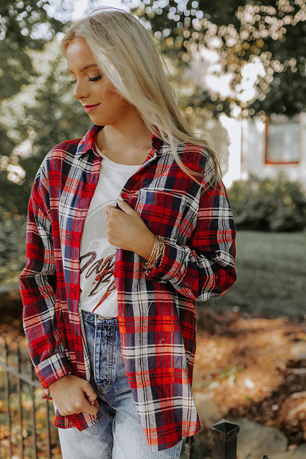 Trail Less Traveled Flannel In Red Image - 1