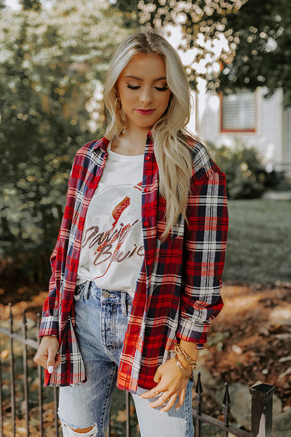 Trail Less Traveled Flannel In Red Image - 3