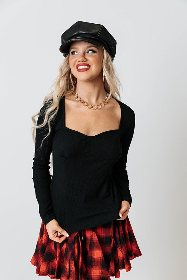 The Night Before Top In Black Image - 3