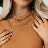 Thankful Babe Layered Necklace In Brown Image - 1