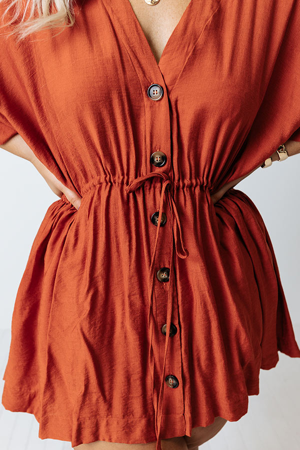 Love You Always Tunic Dress In Rust Curves Image - 3