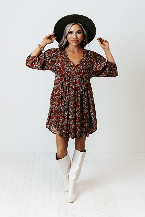 Yearn For More Floral Babydoll Tunic Dress Image - 3
