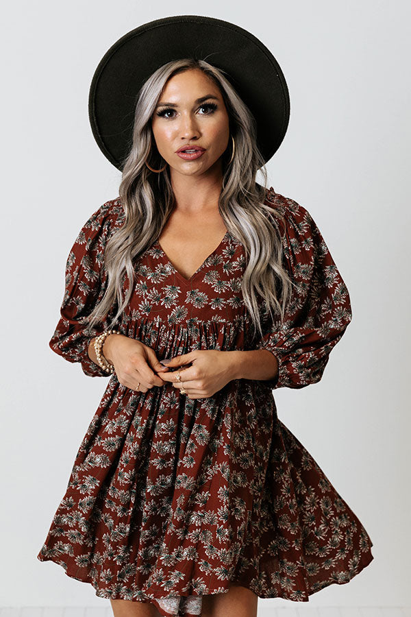 Yearn For More Floral Babydoll Tunic Dress Image - 2