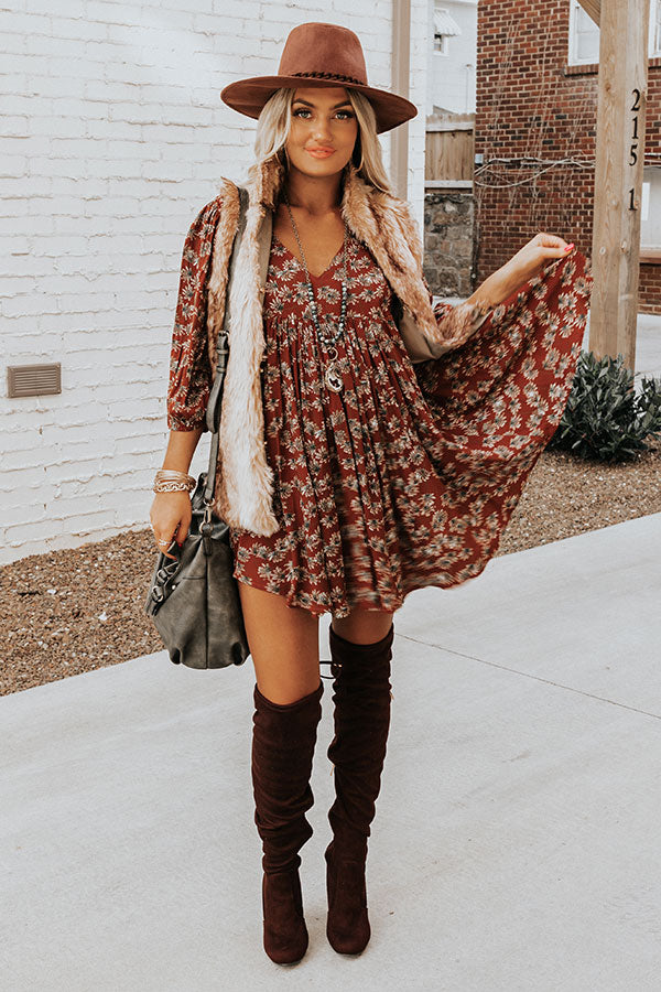 Yearn For More Floral Babydoll Tunic Dress Image - 1