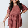 Kind Conversation Tunic Dress In Blush Curves Image - 1