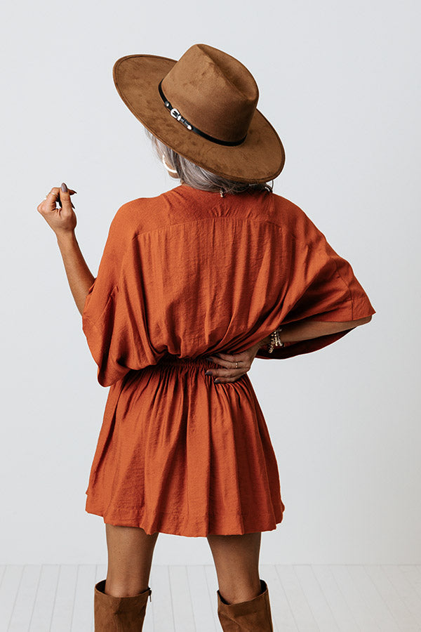 Love You Always Tunic Dress In Rust Image - 5