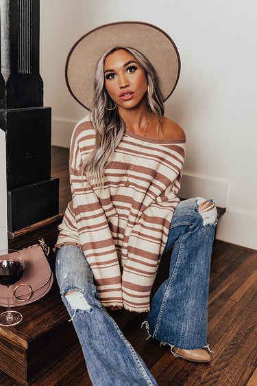 Nevada Sweater - Tangelo Stripe main image 1