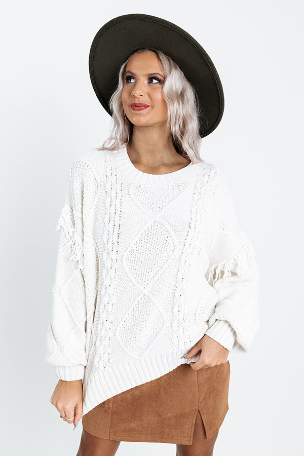 Seasonal Shift Knit Sweater In Ivory Image - 4