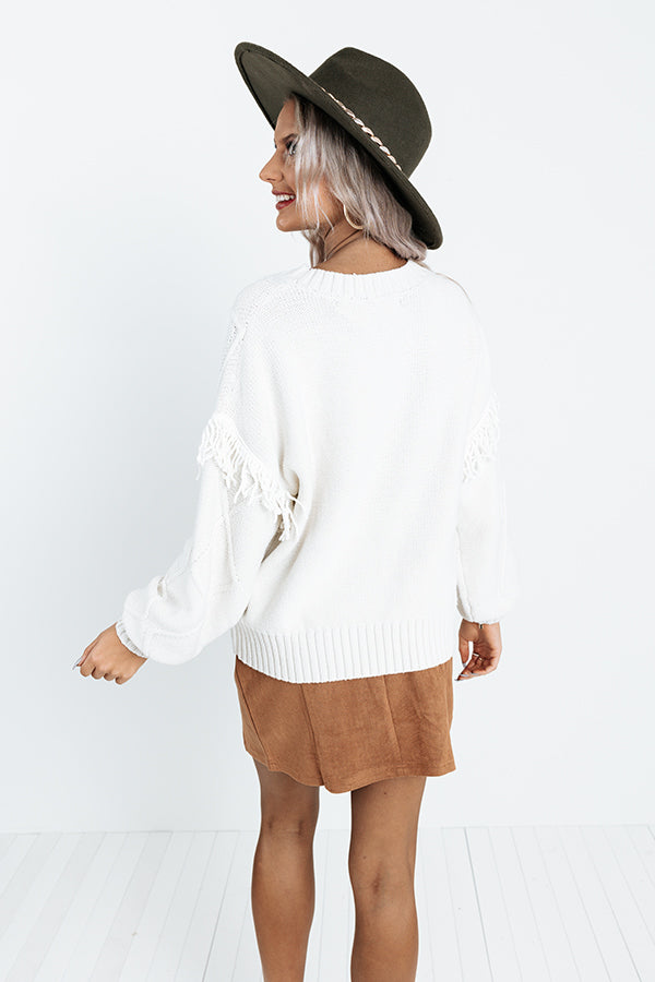Seasonal Shift Knit Sweater In Ivory Image - 3