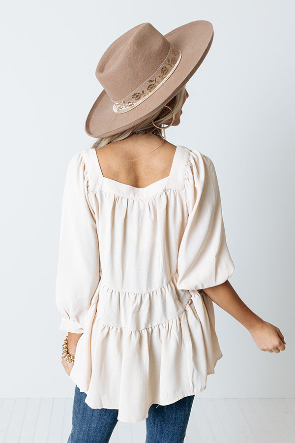 Twilight Tales Shift Top In Cream Image - 5